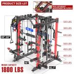 Smith Machine with Cable Crossover for Home Gym