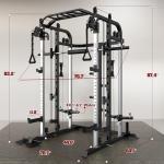 Smith Machine with Weight Plates and Power Rack