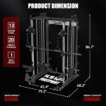 Smith Machine Power Cage with Adjustable Curl Bench
