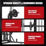 Smith Machine Power Cage with Adjustable Curl Bench