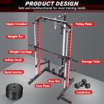 Multifunctional Smith Machine Power Rack for Home Gym