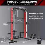 Multifunctional Smith Machine Power Rack for Home Gym
