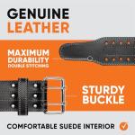 Heavy Duty Leather Weightlifting Belt for Support