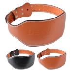 Leather Weight Lifting Belt with Padded Support