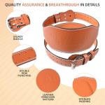 Leather Weight Lifting Belt with Padded Support