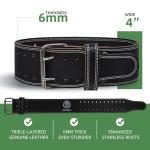 Genuine Leather Weightlifting Belt for Back Support