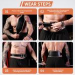 Leather Weight Lifting Belt with Padded Support