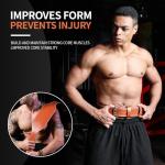 Leather Weight Lifting Belt with Padded Support