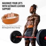 DMoose Men's Weight Lifting Belt - 4" Brown