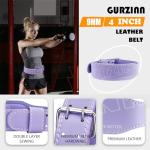 Padded 9mm Leather Weightlifting Belt for All
