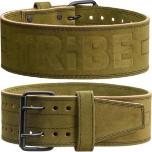 Genuine Leather Weight Lifting Belt - Green