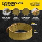 Genuine Leather Weight Lifting Belt - Green