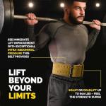 Genuine Leather Weight Lifting Belt - Green