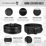 Gymreapers 6MM Leather Weightlifting Power Belt