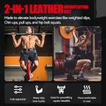 Jaffick Leather Weightlifting and Dip Belt Combo
