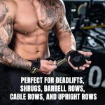 Double Leather Lifting Straps with Cushion Wrist Loop