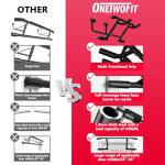 ONETWOFIT Multi-Grip Pull Up Bar for Home Gym