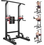 Pooboo Adjustable Power Tower for Strength Training