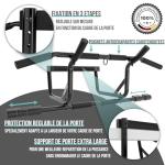 Doorway Pull-Up Bar with Band and Padded Handles