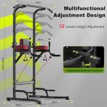 Adjustable Free Standing Pull Up Bar Station