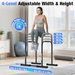 Adjustable Heavy-Duty Dip Bar Station for Home Gym