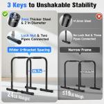 Adjustable Heavy-Duty Dip Bar Station for Home Gym