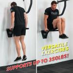 Valor Fitness Wall-Mounted Dip Bars - Foldable Design