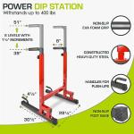 ProsourceFit Adjustable Power Dip Station for Home Gym