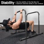 KAKICLAY Premium Adjustable Dip Bars - Ultra-Stable