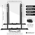 KAKICLAY Premium Adjustable Dip Bars - Ultra-Stable