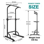 Adjustable Power Tower Pull Up and Dip Station