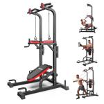 Pooboo Adjustable Power Tower for Home Workouts