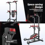 Pooboo Adjustable Power Tower for Home Workouts