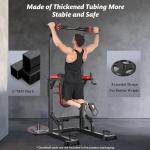 Pooboo Adjustable Power Tower for Home Workouts