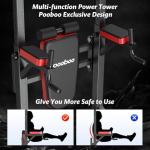 Pooboo Adjustable Power Tower for Home Workouts