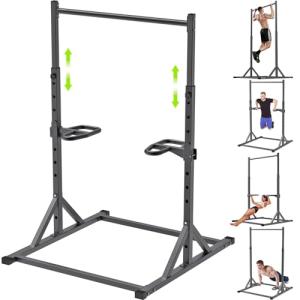 SELEWARE Adjustable Pull Up and Dip Station