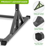 SELEWARE Adjustable Pull Up and Dip Station