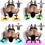 Push Up Bars with Foam Grip - Orange