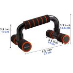 Push Up Bars with Foam Grip - Orange