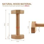Wooden Push-Up Bars with Non-Slip Base - 2 PCS
