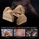 Wooden Push-Up Bars with Non-Slip Base - 2 PCS