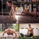 Wooden Push-Up Bars with Non-Slip Base - 2 PCS