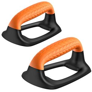 Push Up Bars with Comfortable Grip - Black & Orange