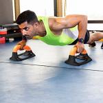 Push Up Bars with Comfortable Grip - Black & Orange