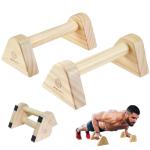 Wood City Push-Up Bars with Non-Slip Base