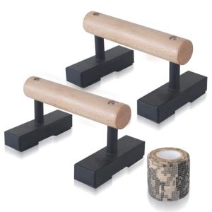 Wood Floor Push Up Bars for Strength Training
