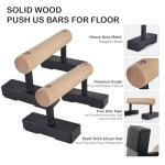 Wood Floor Push Up Bars for Strength Training