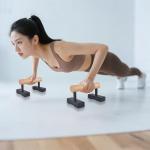 Wood Floor Push Up Bars for Strength Training