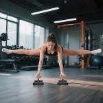 Wood Floor Push Up Bars for Strength Training