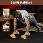Wooden Push-Up Bars with Ergonomic Handles